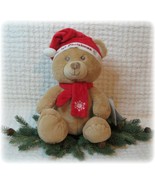 My First Teddy Bear Plush Christmas KellyToy Tan Rattle NWT Holiday Kell... - $18.99