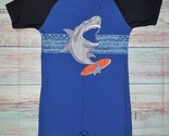 Phibee Boys Shark Short Sleeve One Piece Rashguard Swimsuit Size 10 - £8.78 GBP