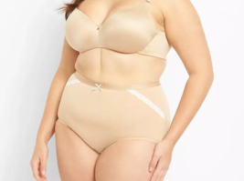 Lane Bryant CACIQUE Silky EXTRA Soft High Brief Panty BEIGE NUDE Plus 30... - $15.35