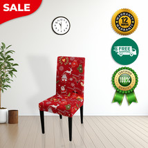 Anyhouz Chair Cover Red Full Christmas  Design with Anti-Dirt and Elastic  - $326.19 MXN