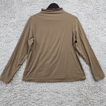 Skims Shirt Womens 3x Brown Long Sleeve Pullover Mock Neck Lightweight Stretch - $22.72