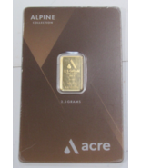 2.5 Gram Acre Alpine Collection 999.9 Fine Gold Bar Sealed Brown Card - $6,207.40 MXN