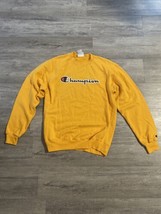 Champion Sweater Womens Medium Yellow Ladies Pullover Crewneck - Size M - £7.27 GBP