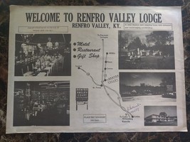Renfro Family Lodge Restaurant Placemat Advertising Paper 1980s Kentucky... - €7,66 EUR