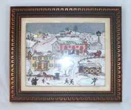 1967 Water Gouache Folk-art Painting of Amish Farm in Winter By John Kauffman - £162.20 GBP