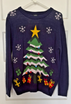 Rue 21 Festive Christmas Tree Sweater - Navy Size L - $25.10