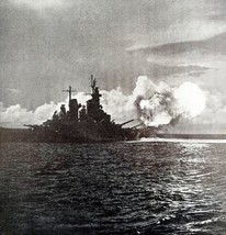 16 Inch Rockets Battleship Missouri Strike 1945 WW2 Photo Print Military... - £31.96 GBP