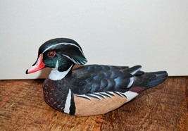 Composite Drake and Canada Goose Duck Decoy Lot of 2 6&quot; Signed Hand Painted - £38.90 GBP