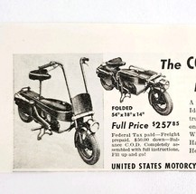 1948 Corgi US Motorcycle Co Advertisement Portable Transportation Vintag... - $19.99