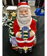 RARE VINTAGE JAY IMPORT SANTA CLAUS 12" TALL COOKIE JAR CHRISTMAS HOLIDAY - $22.77
