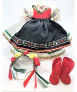 Madame Alexander Red, Black &amp; White Poland Outfit, Shoes, Headpiece and ... - £12.67 GBP