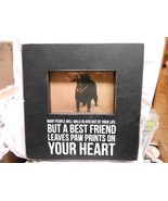 Primitives &quot;Best Friend Leaves Paw Prints&quot; 10X10&quot; Wood Photo Holder For ... - $272.74 MXN