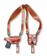 Fits SIG P320 XCarry 9mm 3.9”BBL Leather Horizontal Shoulder Holster #1394# - $98.51