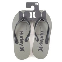 Men&#39;s Hurley Gray Phantom Flip Flop Beach Sandals USA Size 8 Dark Green New - £14.61 GBP