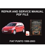 Fiat Punto 1999-2003 Repair Manual, Guide, WorkShop Book - $18.00