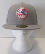 New York Yankees Cooperstown Coll 59FIFTY Men&#39;s Gray Baseball Hat Cap Fi... - £28.70 GBP