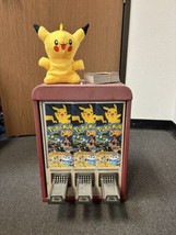 Red Pokémon Card Sticker Vending Machine 3 Column 50 Cent (No Keys) Working - $279.00