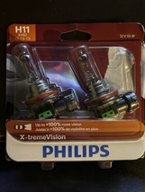 PHILIPS  H11 XVB2 X-TREME VISION CAR HEADLIGHT 12 V 55w HALOGEN Light BU... - $14.01