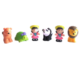 Fisher Price Little People Figures Lot Panda Turtle Peanuts Lucy Duplica... - $8.54