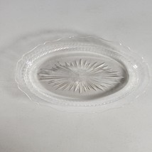 Anchor Hocking Ruffled Pressed Glass Pickle Dish Size 8.75&quot; x 5.5&quot; - £7.15 GBP