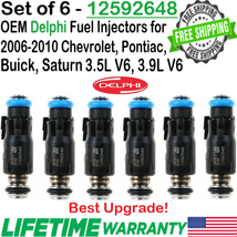 OEM Delphi x6 Best Upgrade Fuel Injectors For 2006, 07 Chevy Monte Carlo 3.5L V6 - £58.95 GBP