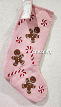 Cupcakes and Cashmere Christmas Stocking Gingerbread Peppermint Candy 22&quot; - $666.39 MXN