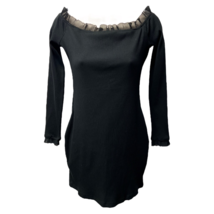By The Way Dress LBD Ribbed Off The Shoulders Bodycon Sexy NEW Ruffle Tr... - £21.43 GBP