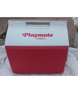 Vintage Igloo PLAYMATE Drink Cooler Red White Push Button Slide Top - £33.07 GBP