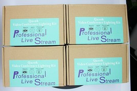 Qazok Video Conference Lighting Kit 4 Pack, Professional Live Stream, Adjustable - £32.63 GBP