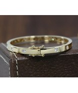 8.50Ct Round Simulated Diamond Women&#39;s Bangle Bracelet 14K Yellow Gold P... - $400.93 CAD
