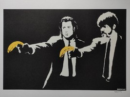 Banksy Pulp Fiction - Certificate (Banksy Wall Art, Banksy Litograph, Banksy Gif - $139.00