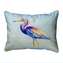 Betsy Drake Tri-Colored Heron Large Indoor Outdoor Pillow 16x20 - £37.50 GBP