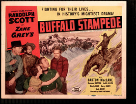 Buffalo Stampede 11&quot;x14&quot; Title Lobby Card #1 Randolph Scott B-Western - £39.84 GBP