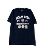 Team Apparel Mens Blue Team USA 2014 Olympic Winter Games Medals T Shirt Large - $12.99