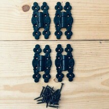 4 Hinges 3 3/4&quot; Long Decorative Butterfly Hinge Cabinet Gate Iron Hand F... - $21.99
