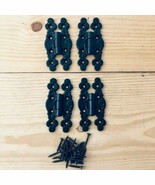 4 Hinges 3 3/4&quot; Long Decorative Butterfly Hinge Cabinet Gate Iron Hand F... - $21.99