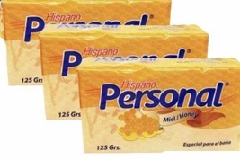 Hispano Personal Miel/Honey Bar Soap 125 Gram - Pack of 3 - £14.34 GBP