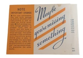 1934 Knox Sparkling Gelatine Advertising Recipe Book E18 - £11.63 GBP