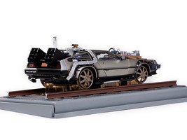 DMC DeLorean Time Machine Stainless Steel &quot;Railroad Version&quot; &quot;Back to the Future - £151.96 GBP