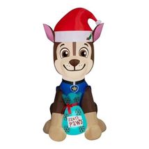 Gemmy Inflatable 4.5ft Paw Patrol Christmas Chase with Santa Paws Sack Christmas - £33.53 GBP