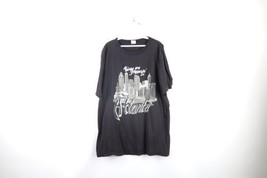 Vintage 90s Streetwear Mens XL Faded Spell Out Atlanta Hip Hop Rap T-Shirt Black - £31.61 GBP
