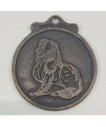 *B3) Vintage Chinese Korean Bronze Metal Lion Medallion Coin Pendant - $49.49