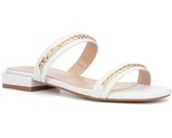 New York &amp; Company Woman Double Strap Slide Sandals Becki Size US 9 Whit... - $32.67