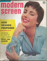 ORIGINAL Vintage February 1955 Modern Screen Magazine Elizabeth Taylor - £23.67 GBP