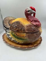 Vtg California Pottery Brad Keeler TURKEY TUREEN w/Platter 3pc #198 BBC ... - £130.25 GBP