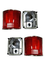 Tail Lights For Chevy Truck 1973-1987 Blazer 78-91 Lens And Housing Chrome Pair - $84.11