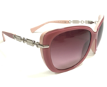Coach Sunglasses HC8131 L108 52798H Pink Silver Cat Eye Frames Purple Pi... - £52.02 GBP