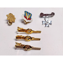 Military Pins (Gold Oak Leaf, USMC Pistol, Tactical Air Cmd) &amp; EGA Tie C... - $24.95