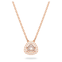 Authentic Swarovski Millenia Triangle White Crystal Pendant in Rose Gold - £114.72 GBP