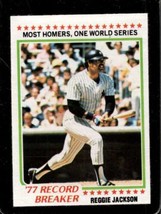 1978 Topps #7 Reggie Jackson Exmt Yankees Rb Hof *X99240 - £3.49 GBP